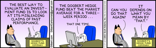 dilbert cartoon with dogbert hedge fund